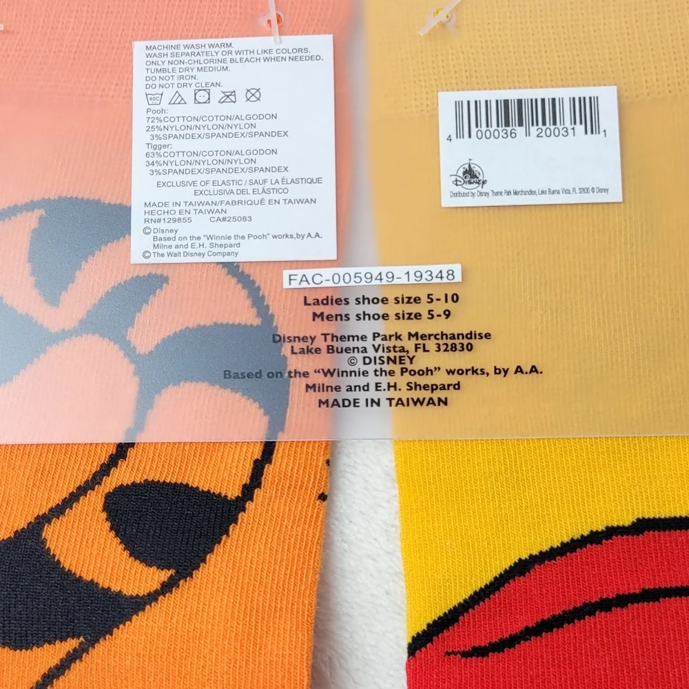 Disney Parks Pooh/Tigger Socks